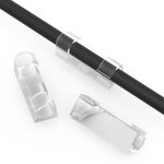 Lot de 20 clips adh�sifs transparents pour c�bles, organiseur de c�bles auto - adh�sif, rangement de ...