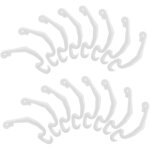 Lot de 20 clips de fixation de cage pour lapin et petits animaux, loquets blancs 6, 8 x 1, 5 cm, attaches ...
