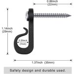 Lot de 20 crochets en forme de q avec vis phillips pour garage, f�te du nouvel an en plein air et lumi�res ...