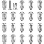 Lot de 20 �crous cric m6 x 25 pour voiture, vis en m�tal, p�tale, pour mur creux, peau en fer