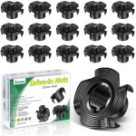 Lot de 20 �crous � frapper m6 x 9 mm en acier au carbone avec 4 pointes � frapper pour bois, meubles, ...