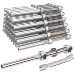 Lot de 20 embouts filetés de 1 / 8' pour garde - corps de terrasse à câbles, en acier inoxydable t316, ... Lot de 20 embouts filetés de 1 / 8' pour garde - corps de terrasse à câbles, en acier inoxydable t316, ...