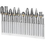 Lot de 20 fraises en carbure de tungst�ne super dures, outil rotatif, poign�e de 1 / 8 , compatible avec ...
