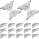 Lot de 20 galets de guidage en nylon blanc zingu� pour portes coulissantes silencieuses poulies � billes ...