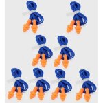Lot de 20 paires de bouchons d'oreilles filaires r�utilisables en silicone pour suppression du bruit ...