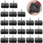 Lot de 20 patins antid�rapants en caoutchouc pour pieds de chaise avec vis, antibruit, carr�s, 22 - 29 ...