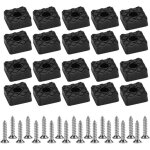 Lot de 20 patins de protection carrs en caoutchouc pour pieds de meubles, 30 x 30 mm, pour parquets, ...