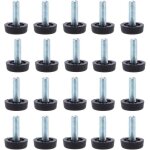 Lot de 20 pieds de nivellement pour meubles - m8 x 24 mm, protections pour pieds de table r�glables avec ...