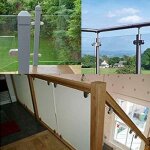 Lot de 20 pinces � verre en acier inoxydable 304 - taille prise en charge du verre de 8 � 10 mm d'�paisseur ...