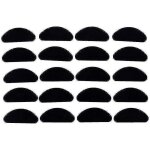 Lot de 20 plaquettes nasales adh�sives en silicone pour lunettes, antid�rapantes, fines et blanches