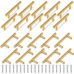 Lot de 20 poign�es de placard de cuisine en acier inoxydable, poign�es de meubles de cuisine, entraxe ...