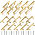 Lot de 20 poign�es de placard de cuisine en acier inoxydable, poign�es de meubles de cuisine, entraxe ...