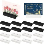 Lot de 20 porte - cartes en bois naturel pour menus, photos, mariages, banquets et f�tes