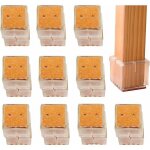 Lot de 20 prot�ge - pieds de chaise, 20 coussinets carr�s en silicone pour pieds de meubles, protections ...