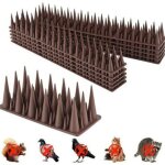 Lot de 20 r�pulsifs anti - oiseaux en plastique marron pour balcon, rebord de fen�tre, toit et cl�ture ...