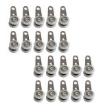 Lot de 20 roulettes pour baies vitr�es et portes coulissantes ? m�tal et plastique ? 4, 5 x 1, 9 cm