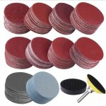 Lot de 200 disques abrasifs de 50 mm, grain 80 - 3000, pour ponceuse orbitale, papier de verre de 5 cm ...