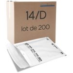 Lot de 200 enveloppe  bulles pour expedition d / 4 20 x 27, 5cm dimensions interieur 180 x 265 mm blanche ...
