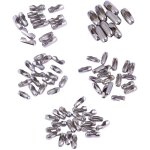 Lot de 200 fermoirs de connecteur de chaîne à billes en acier inoxydable, accessoires de bijoux à faire ... Lot de 200 fermoirs de connecteur de chaîne à billes en acier inoxydable, accessoires de bijoux à faire ...