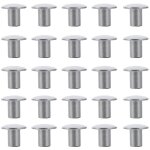 Feiyue - lot de 200 rivets filets pour vis  mtaux . 5 tte plate en aluminium argent acier inoxydable ...