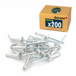 Lot de 200 - rivet pop aveugle �panoui fleur �clat� t�te plate large aluminium / acier 4. 8x21 mm