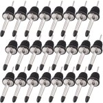 Lot de 24 becs verseurs en acier inoxydable avec bec conique classique avec bouchons en caoutchouc, convient ...