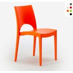Lot de 24 chaises paris grand soleil en polypropyl�ne restaurant bar caf� stock - orange