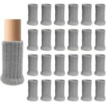 Lot de 24 chaussettes de chaise, couvre - pieds �pais gris, double tricot, pieds antid�rapants, protections ...
