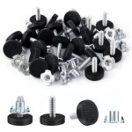 Lot de 24 niveleurs de meubles rglables, pieds de nivellement  visser, pieds de chaise avec crous ...