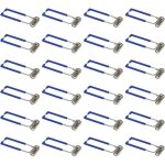 Lot de 24 pinces de fixation � ressort pour spot encastr� gu10 mr16 1, 5 x 60 mm
