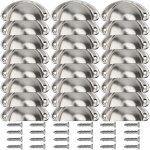 Lot de 24 poign�es de tiroir �l�gantes pour projets de bricolage, poign�es de porte argent�es pour armoires ...