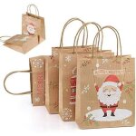 Lot de 24 sacs cadeaux en papier avec poign�e pochettes de no�l - 26cm x 21cm x 10cm