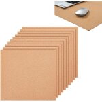Lot de 24 tableaux en lige 100 x 100 mm - dessous de verre carrs en lige marron sable de 1 mm d'paisseur ...