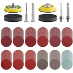 Lot de 240 disques abrasifs de 50mm pour perceuse meuleuse outils rotatifs avec 2 plaques d'appui de ...