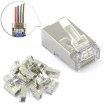 Vurahome - lot de 25 connecteur rj45 cat6 embout de connecteur blind� nickel� rj45 8p8c via une prise ...