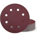 Lot de 25 disques abrasifs 180 mm grain 80 180 mm papier abrasif 8 trous pour ponceuse murale et de plafond ...