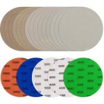 Lot de 25 disques abrasifs ronds de 150 mm pour ponceuse �lectrique grain 3000 / 4000 / 5000 / 7000 / ...