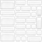 Lot de 25 organisateurs de tiroir ? 4 tailles, rangement tiroir en plastique transparent ? parfait pour ...