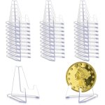 Lot de 25 supports acryliques pour cartes, monnaies, assiettes, m�dailles et chevalets d'exposition