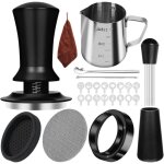 Lot de 25 tampons � caf� 51 mm, accessoires barista avec bague de dosage 51 mm, �cran puck screen 51 ...