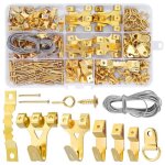 Lot de 250 crochets pour cadre photo, crochets muraux en m�tal, kit de crochets robustes avec vis pour ...