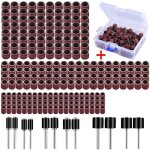 Lot de 252 manchons abrasifs avec bote gratuite comprenant 240 bandes de ponage et 12 rouleaux abrasifs ...