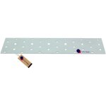 Lot de 28 plaque perfor�e d?assemblage plate acier galvanis� 60 x 200 mm ? connecteur plat patte de fixation ...