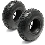 Wiltec - lot 2x pneu 11x4. 10 / 3. 50 - 5 et 2x chambre � air ? valve coud�e ? 4 pr ? capacit� de charge ...
