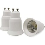 Lot de 3 adaptateurs de culot de lampe - blanc - culot gu10 vers e27 - adaptateur de douille pour ampoule ...
