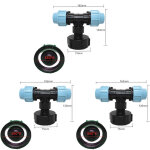Lot de 3 adaptateur de r�servoir ibc s60 x 6 - raccord en t pour raccord de tuyau d'eau - sortie en t ...