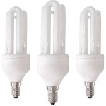 Lot de 3 ampoules cfl e14 15w 825lm 2700k ? �conomie d'�nergie ? lumi�re chaude ? dur�e de vie jusqu'� ...