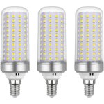 Lot de 3 ampoules led e14 24 w, non dimmables, pour suspensions, plafonniers, lampes de table et lampadaires, ...