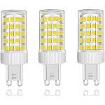 Lot de 3 ampoules led g9 10w �quivalent halog�ne 150w, 86 led, 1000lm, angle de faisceau 360�, ultra ...
