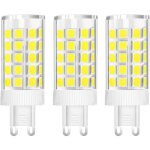 Lot de 3 ampoules led g9 10w �quivalent halog�ne 150w, 86 led, 1000lm, angle de faisceau 360�, ultra ...